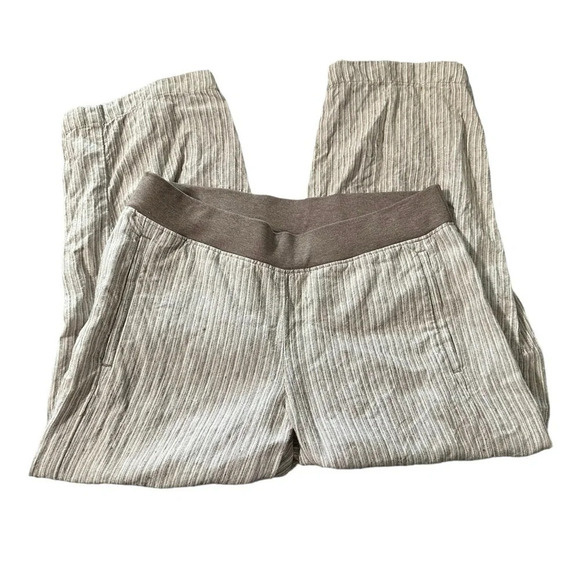 J. Jill Pants - J Jill women's XS Linen striped capris pants Inseam 22", rise 9", waist 15"